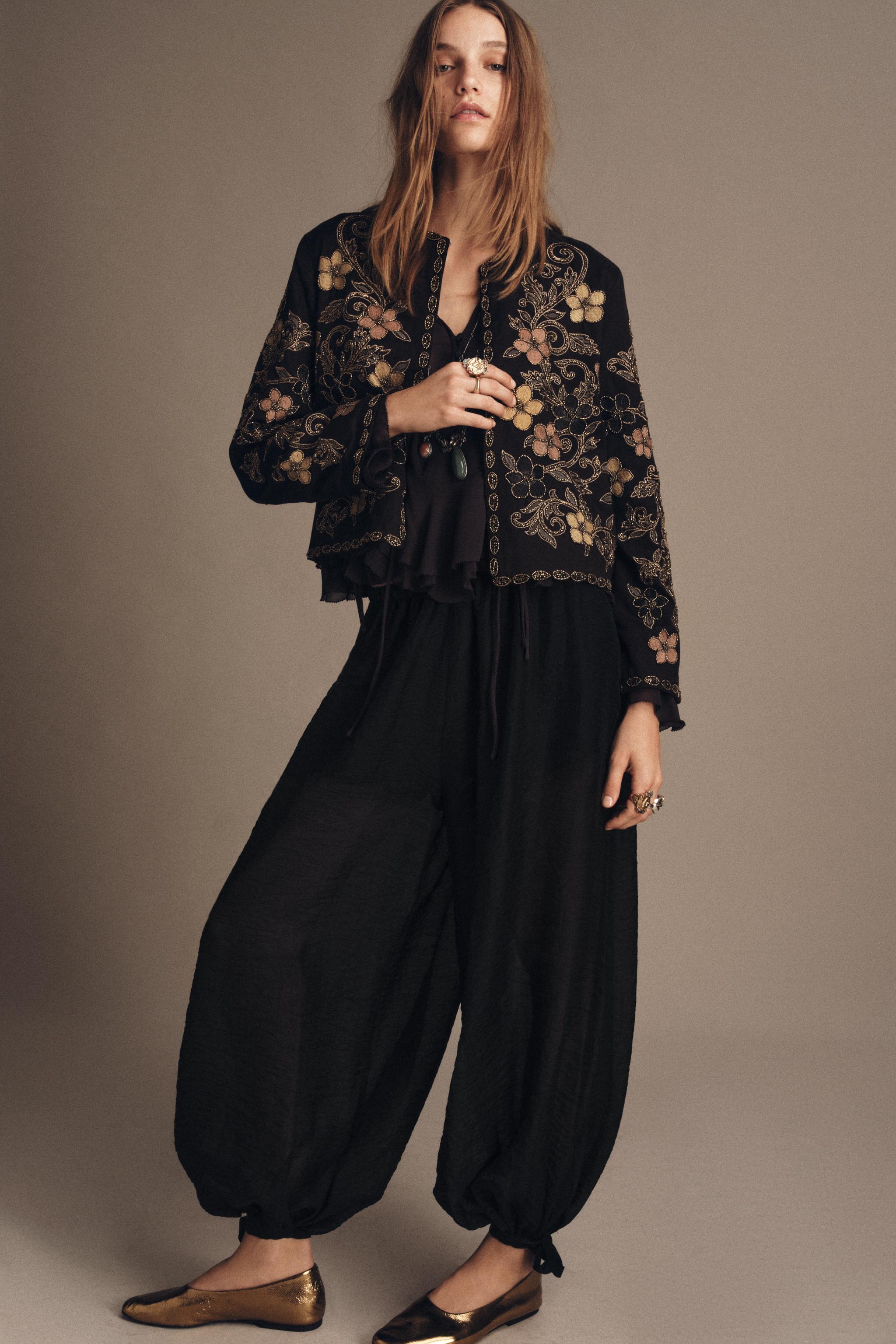 VESTE BRODÉE À FLEURS ZW COLLECTION